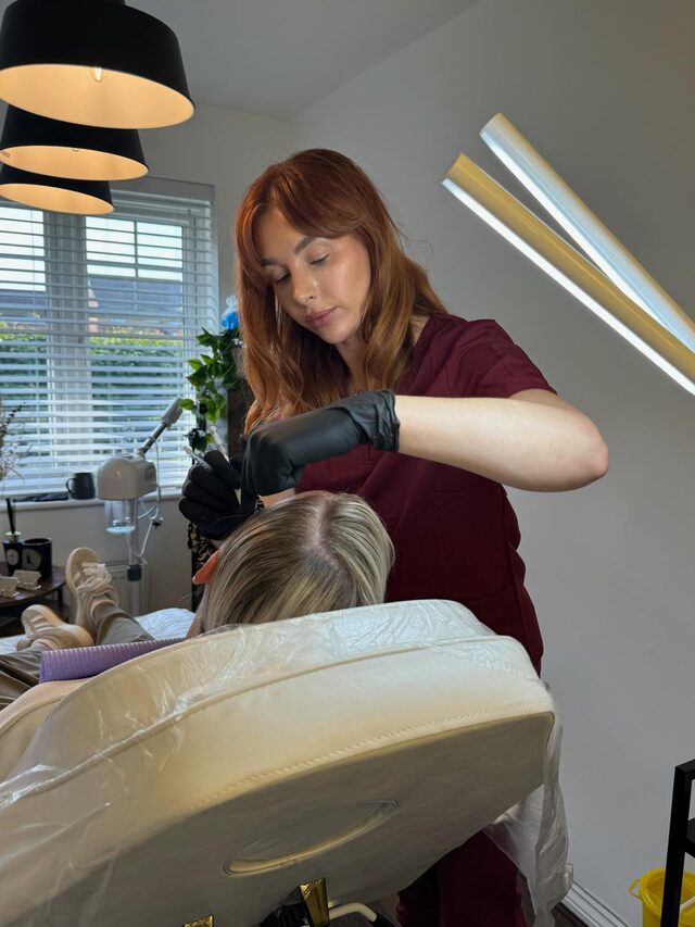 Becci, NMC registered nurse, treating a client at The Face Lab Lytham-St-Annes